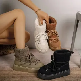 binfenxie  -  New Classic Thickened Fluff Women's Snow Boots Comfortable Warm Ankle Boots Women Winter Ladies Shoes Chunky Botas Mujer