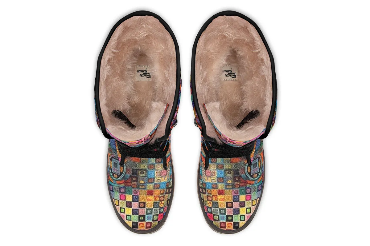 Blotter Patch Fuzz Moon Boots