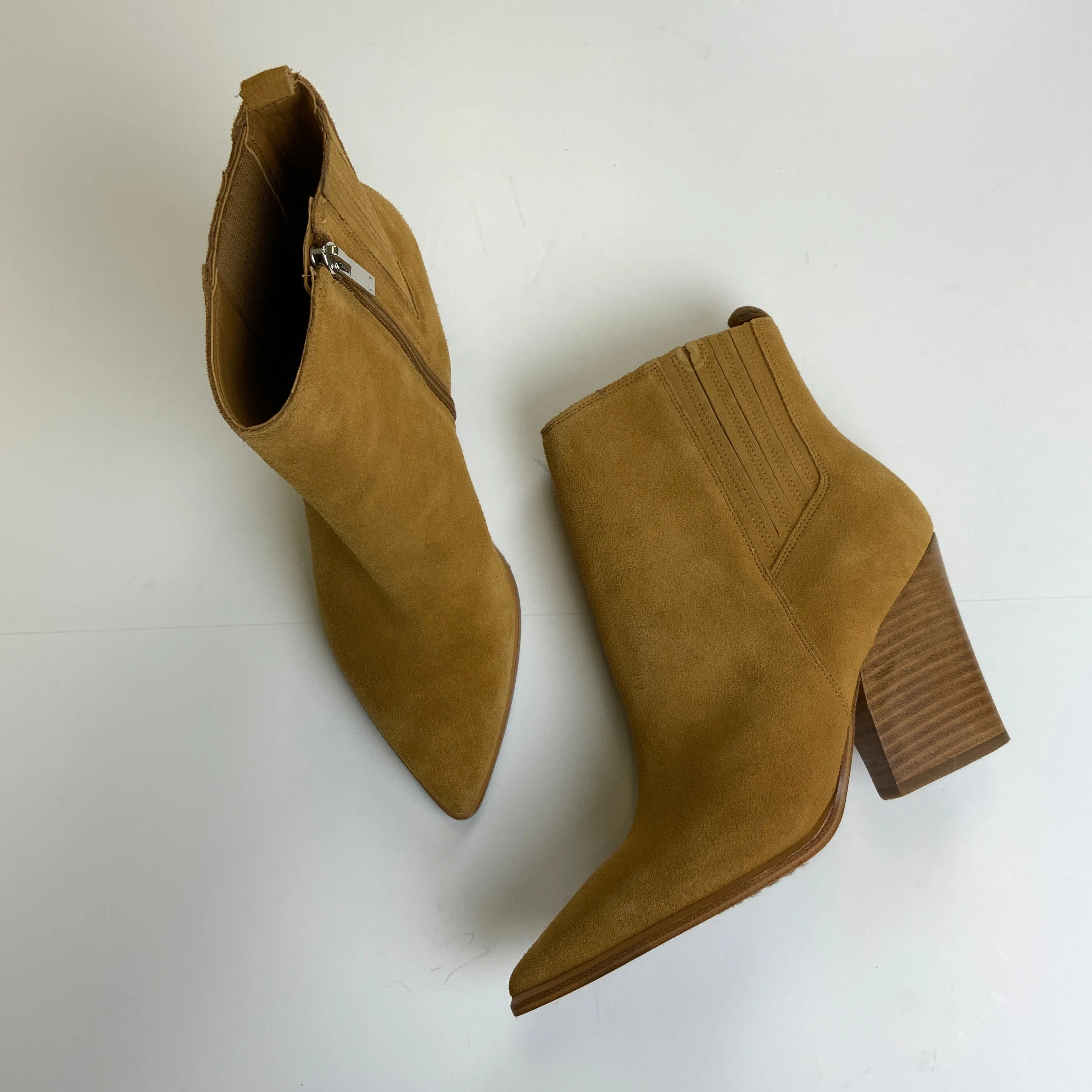 Boots Ankle Heels By Marc Fisher In Camel, Size: 9