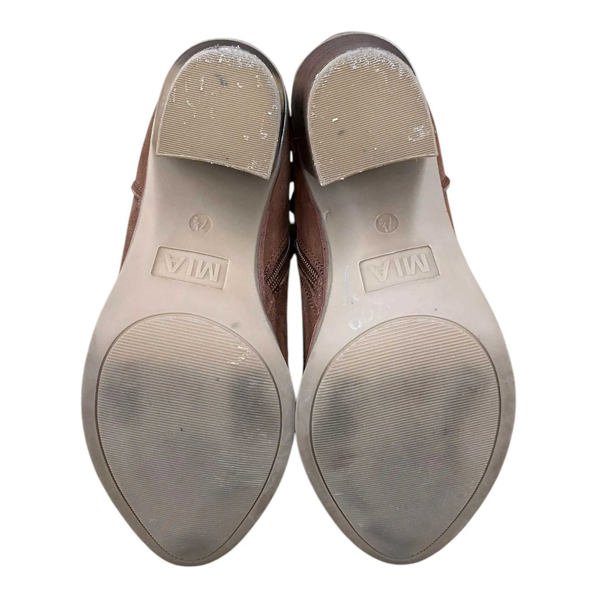 Boots Ankle Heels By Mia In Tan, Size: 7.5