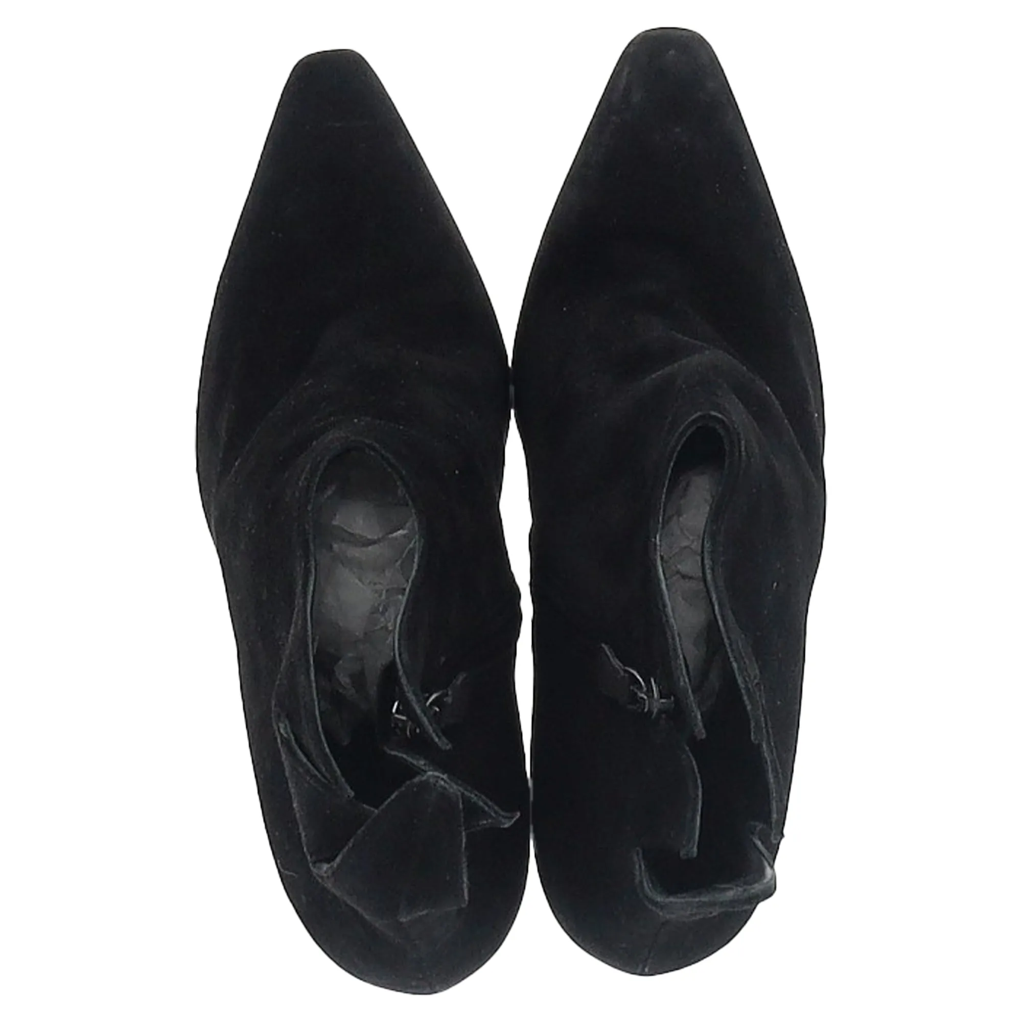 Bottega Veneta Flame Heeled Ankle Boots in Black Suede