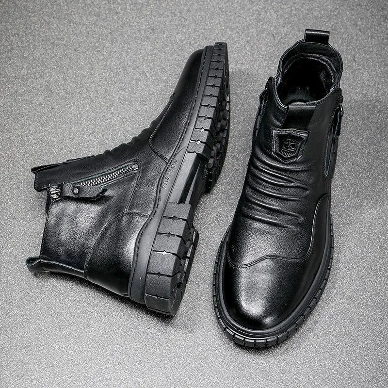 Italian handmade Double Zip Martin boots
