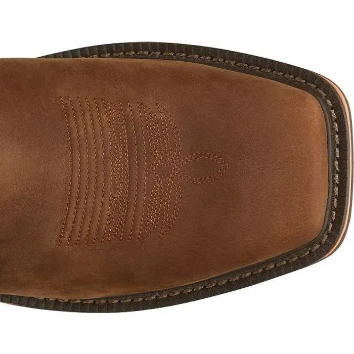 Justin Men's Resistor 11" Nano Comp Toe Western Work Boot -Brown- CR4012