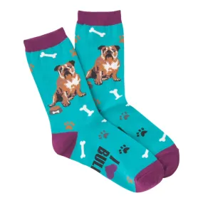 K Bell I Love My Bulldog Sock
