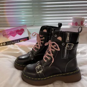 lolita black Martin boots  KF82547