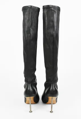 MAISON MARTIN MARGIELA FW 2008 KNEE HIGH LEATHER NAIL BOOTS