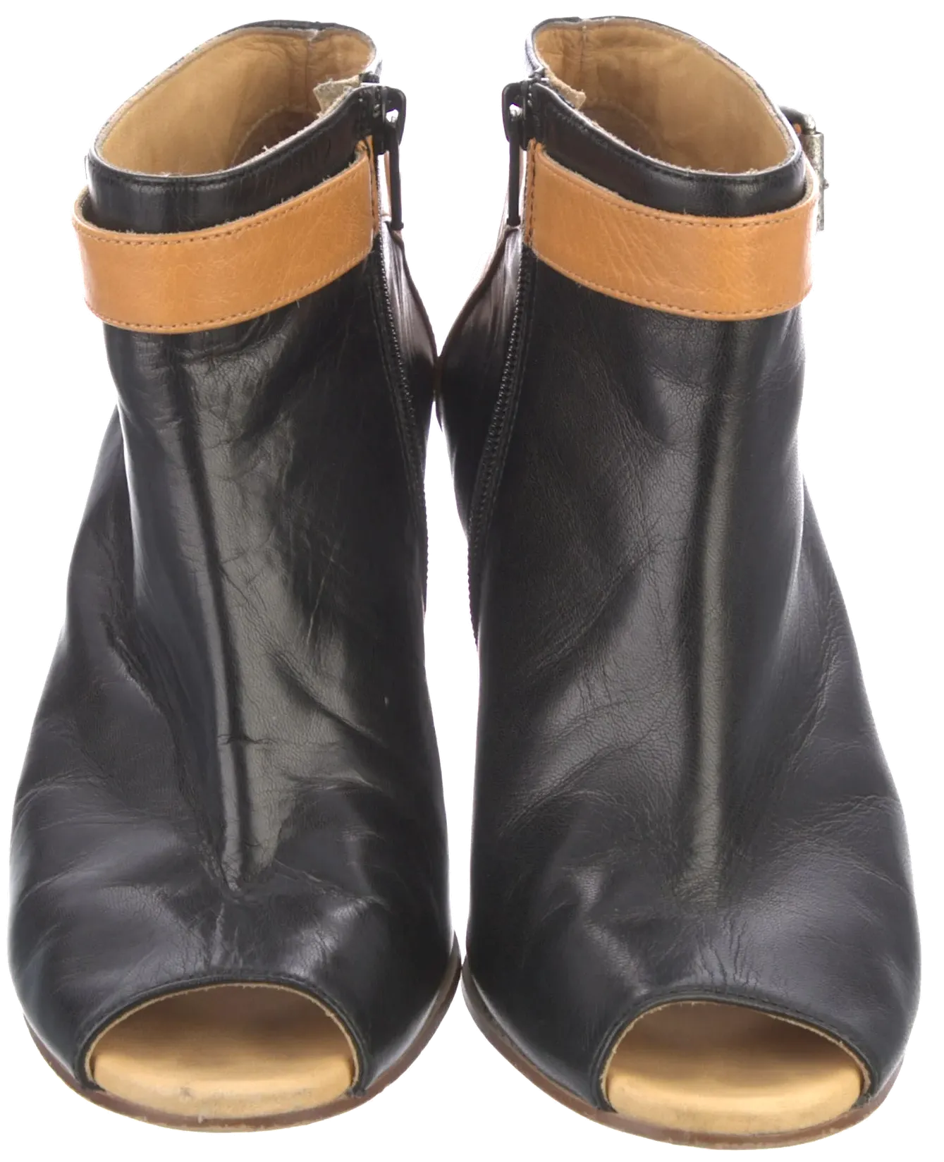Maison Martin Margiela. MM6. Black/Tan Leather Ankle Boots SZ 7.5