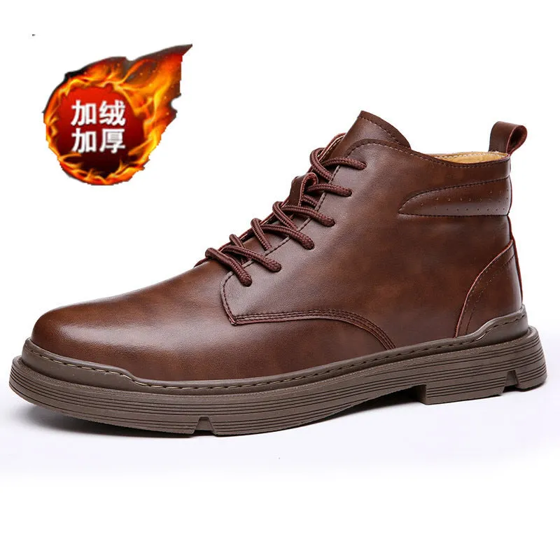 Neu Martin Stiefel High-Top British Wind Tools Stiefel Leder casual plus Samt warme Stiefel Retro Schuhe