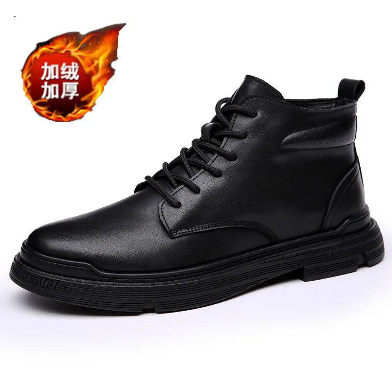 Neu Martin Stiefel High-Top British Wind Tools Stiefel Leder casual plus Samt warme Stiefel Retro Schuhe