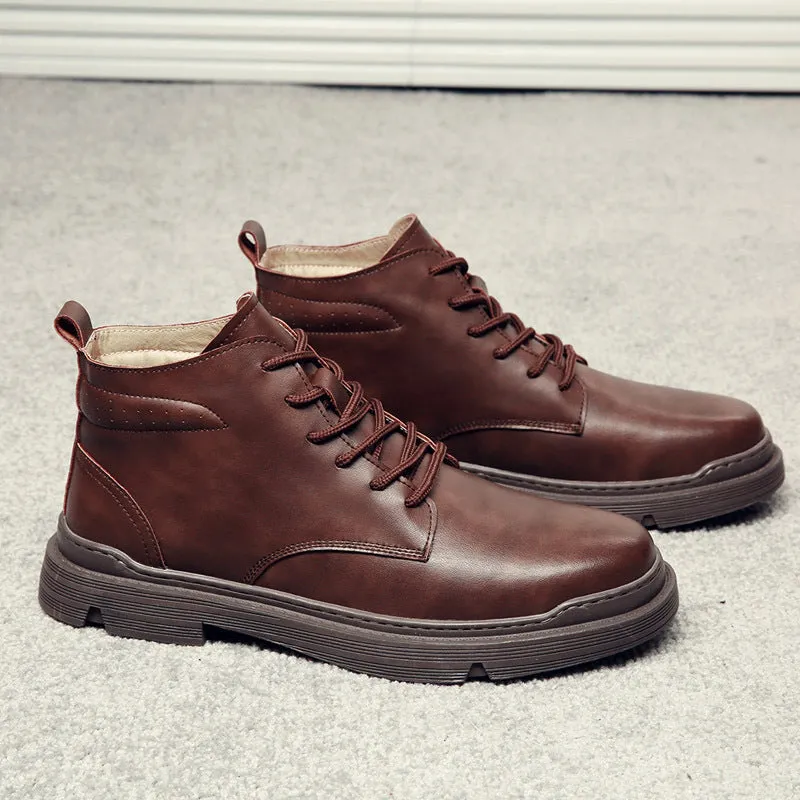 Neu Martin Stiefel High-Top British Wind Tools Stiefel Leder casual plus Samt warme Stiefel Retro Schuhe