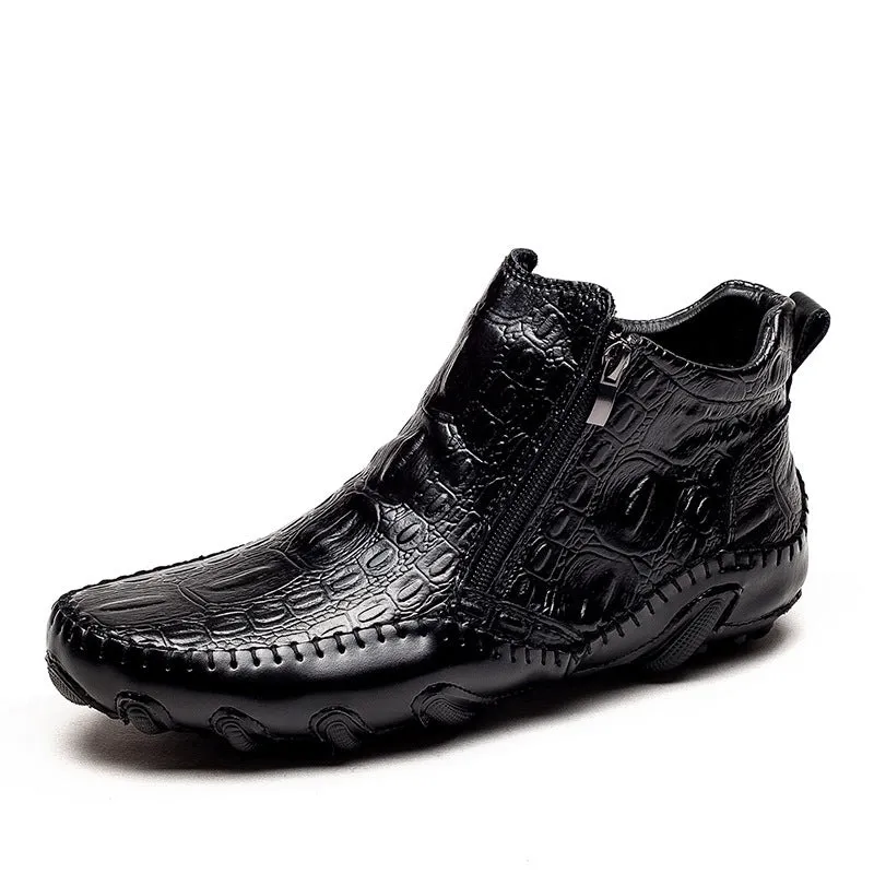 Winter High-Top Leather Shoes  Autumn Dock Layer 1