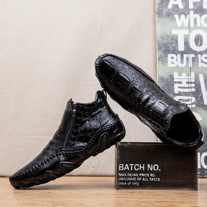 Winter High-Top Leather Shoes  Autumn Dock Layer 1
