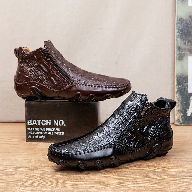 Winter High-Top Leather Shoes  Autumn Dock Layer 1